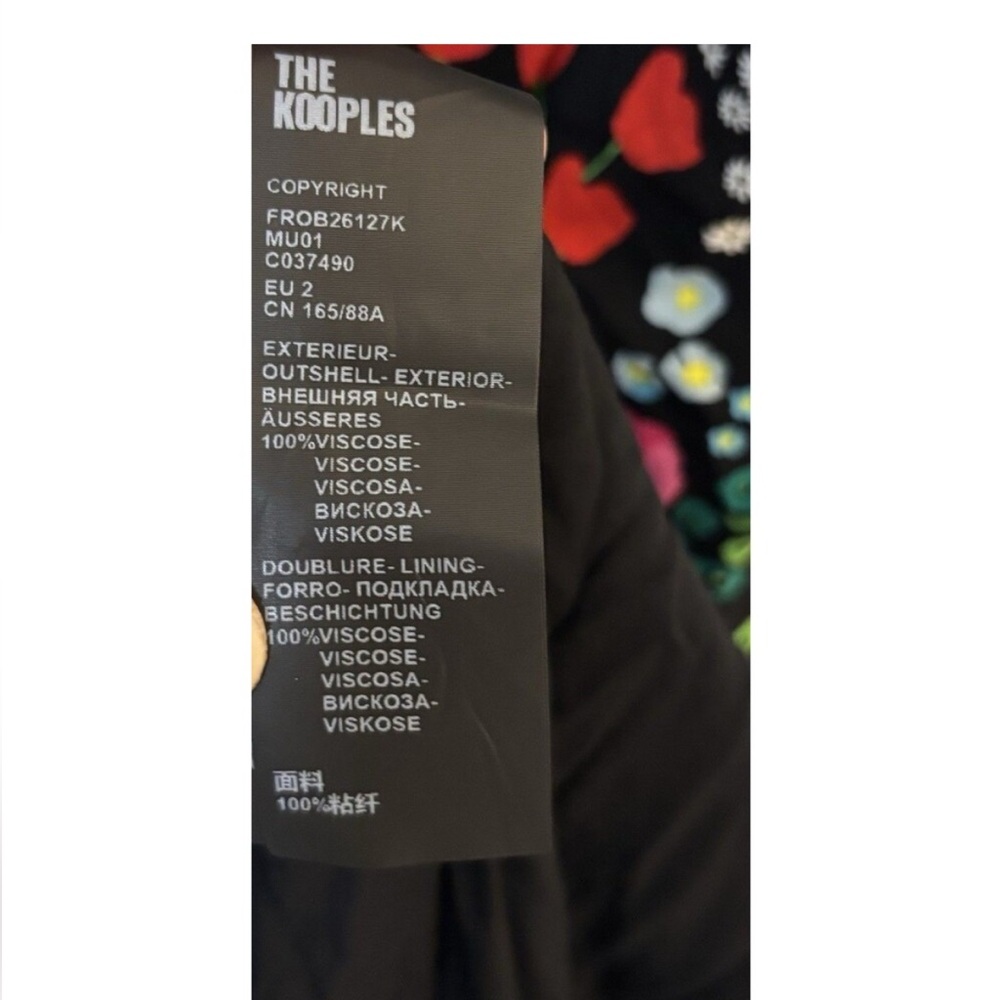 The Kooples Black Floral Dress - Picture 7 of 10